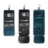 Foldable Hanging Velvet Jewelry Organizer Roll with Hook for Rings