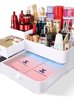 White Makeup Organizer for Vanity, Makeup Storage