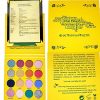 Chat Patwah Eyeshadow Palette showcasing 16 bold and vibrant shades with a Patois translation sheet in the background