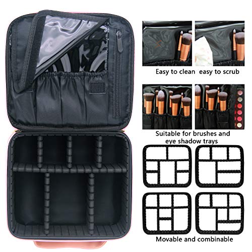 51J4f2d+tqL._SL500_ Travel Makeup Case, With Compartments Neceser De Maquillaje