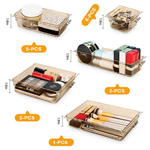 51K1bhLTPLL._SL500_ Kootek 16 Pcs Desk Drawer Organizer Tray