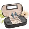 Chic and Compact: Small Black Jewelry Box for Women On-the-Go