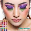 Pressed Chunky Glitter Eyeshadow Palette - 24 Ultra Pigmented Halloween Makeup Metallic Shades for Shimmering Eye Looks