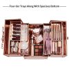 Rose Gold Makeup Train Case - Portable Elegance for Beauty Essentials ?✨