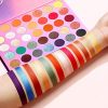 Shimmer Matte Eye Shadow Makeup Palette And Eyeshadow Brushes
