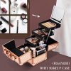 Joligrace Makeup Train Case Cosmetic Box Jewelry
