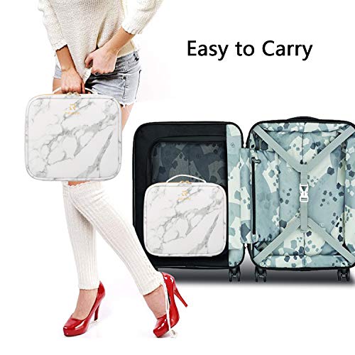 Marble Makeup Bag Makeup Organizer Bag Travel Train Case