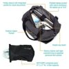 Silvatrip Carry On Travel Tote Bag for Women with Luggage Sleeve