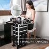 4 in 1 Makeup Rolling Train Case Trolley Professional