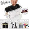 Marble Marvel: Portable Makeup Brush Holder Organizer Bag