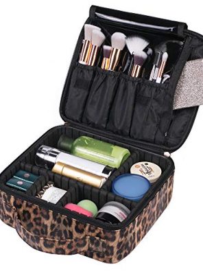 OXYTRA Makeup Bag Leopard Print PU Leather