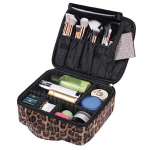 OXYTRA Makeup Bag Leopard Print PU Leather