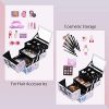 Joligrace Makeup Train Case for Girls Cosmetic Box Kids