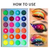 Vibrant Neon Eyeshadow Palette – 24 Highly Pigmented Shades for Stunning Looks