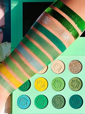 Vegan Avocado Green Eyeshadow Palette 15 Color Bright Eye Shadow