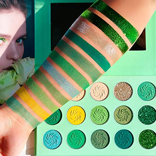Vegan Avocado Green Eyeshadow Palette 15 Color Bright Eye Shadow 1 Vegan Avocado Green Eyeshadow Palette 15 Color Bright Eye Shadow