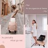 Rose Gold Diamond Beauty Rolling Makeup Train Case: Elegance Meets Functionality