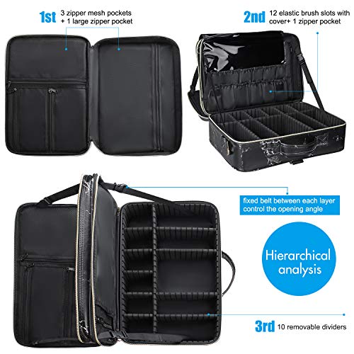 51QoHWR5GHL._SL500_ Large Makeup Case Makeup Bag Organizer Large