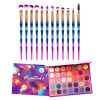 Shimmer Matte Eye Shadow Makeup Palette And Eyeshadow Brushes