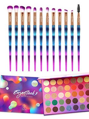 Shimmer Matte Eye Shadow Makeup Palette And Eyeshadow Brushes