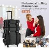 Makeup Cosmetology Organizer Wheeled Nylon Train Case Portable