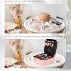 Get Glam On the Go with our Pink PU Leather Journey Makeup Bag! ?✈️