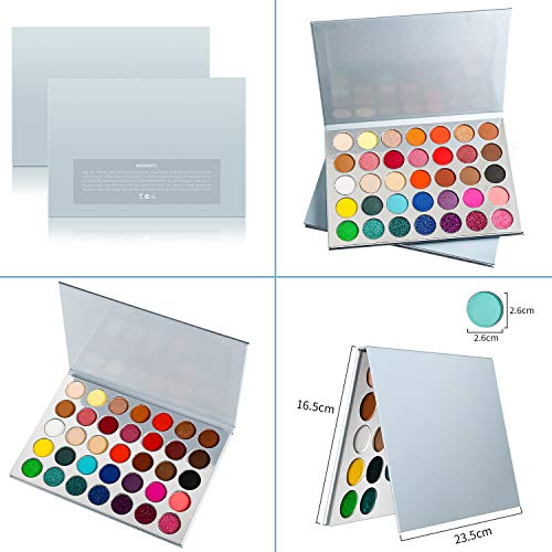 51Rv1maKctL 35 Colors Rainbow Eyeshadow Palette 7 Glitter