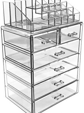 Sorbus Cosmetic Makeup and Jewelry Storage Case Display