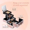 Joligrace Makeup Box Cosmetic Train Case for Women