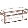 Vintage Glass Lipstick Holder with Chain