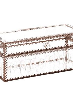 Vintage Glass Lipstick Holder with Chain