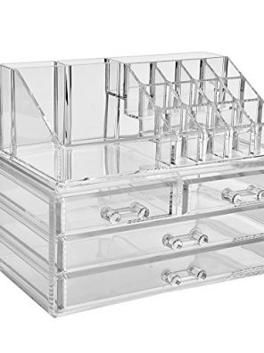 Jewelry and Cosmetic Storage Boxes with Brush Holder
