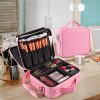 2-Layers Travel Makeup Bag Train Cosmetic Case