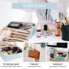 Chic Beauty Organizer: Versatile Travel Makeup Bag in Elegant Blue