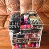 Beauty Cube 5 Tier Drawers Acrylic Cosmetic organizer Handmade