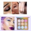 Kaleidoscope Holographic Highlighter Palette – 9 Iridescent Shades for Radiant, Multi-Dimensional Glow ✨