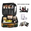 North American Fox Portable Makeup Case | Premium Quality Beauty Organizer with Adjustable Dividers