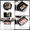 Makeup Organizer: Travel-Ready Small Cosmetic Case with Brush Holder and Lock - Your Portable Beauty Companion