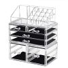 Makeup Organizer 3 Pieces Acrylic Cosmetic Storage