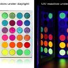 UV Glow Neon Glitter Eyeshadow Palette Makeup