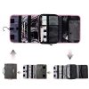 Hanging Journey Toiletry Bag: Your Portable Beauty Organizer in Gray+Pink"