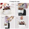 Marble Marvel: Portable Makeup Brush Holder Organizer Bag