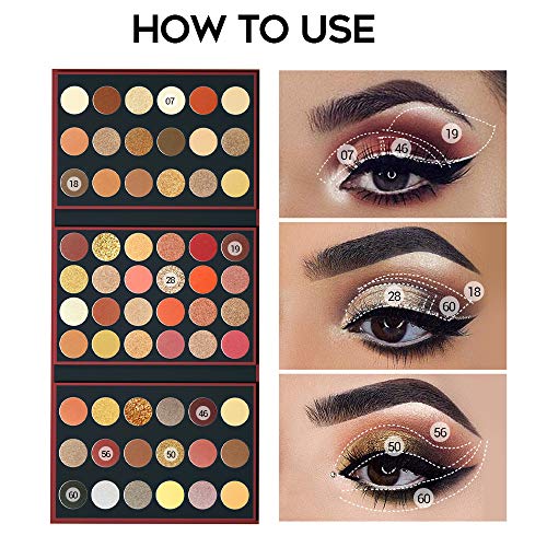 Eyeshadow Palette Glitter Pro 60 Colors Matte