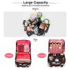 Relavel Travel Makeup Bag 2 Layer Heighten Makeup Train Case