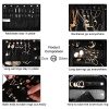 Foldable Hanging Velvet Jewelry Organizer Roll with Hook for Rings
