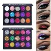 30-Color Glitter Eyeshadow Palette - Pressed Pigmented Mineral Shimmer Sequined Eye Shadows - Long-Lasting