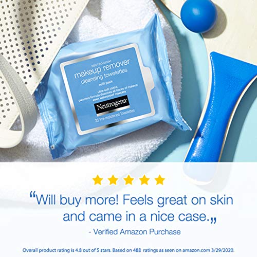 51cZjwbSnqL Neutrogena Make-up Remover Facial Towelettes - Gentle and Effective Daily Cleansing Wipes