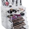 Sorbus Luxe Marble Cosmetic Makeup and Jewelry Storage Case