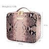 ROWNYEON Snake Print Makeup Travel Case