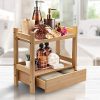 Display Stand Shelf for Bathroom Sorbus Bamboo Makeup Organizer